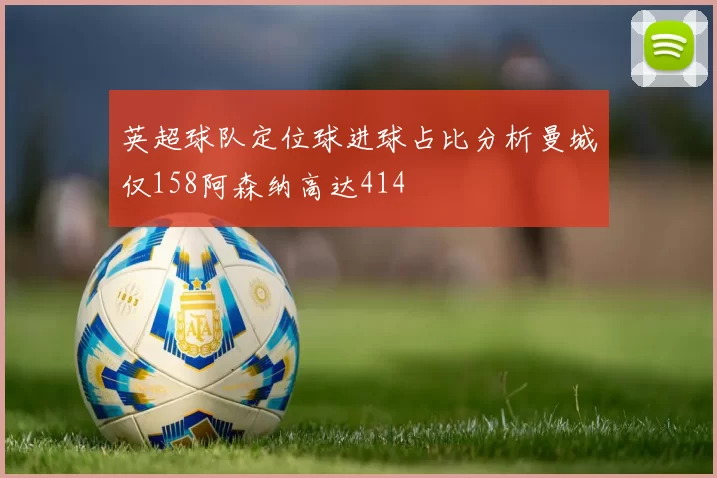 英超球队定位球进球占比分析曼城仅158阿森纳高达414